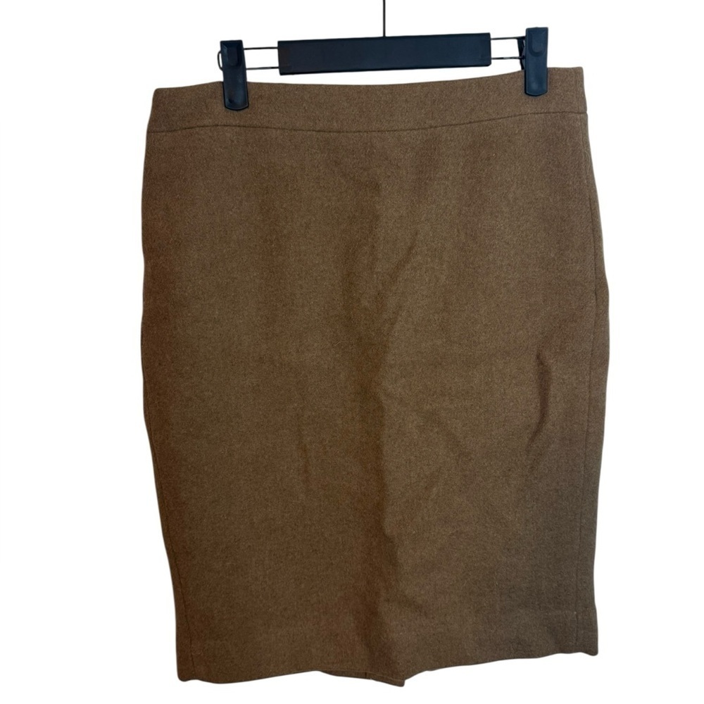 J.Crew Warm Tan Wool Pencil Skirt